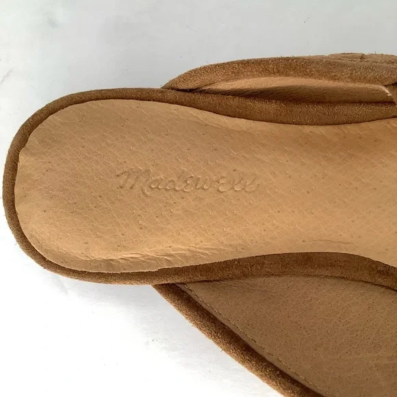 Madewell The Greta Ballet Flat Woven Tan Leather Women’s Mule Flats Sz 5 Boho - Picture 11 of 11